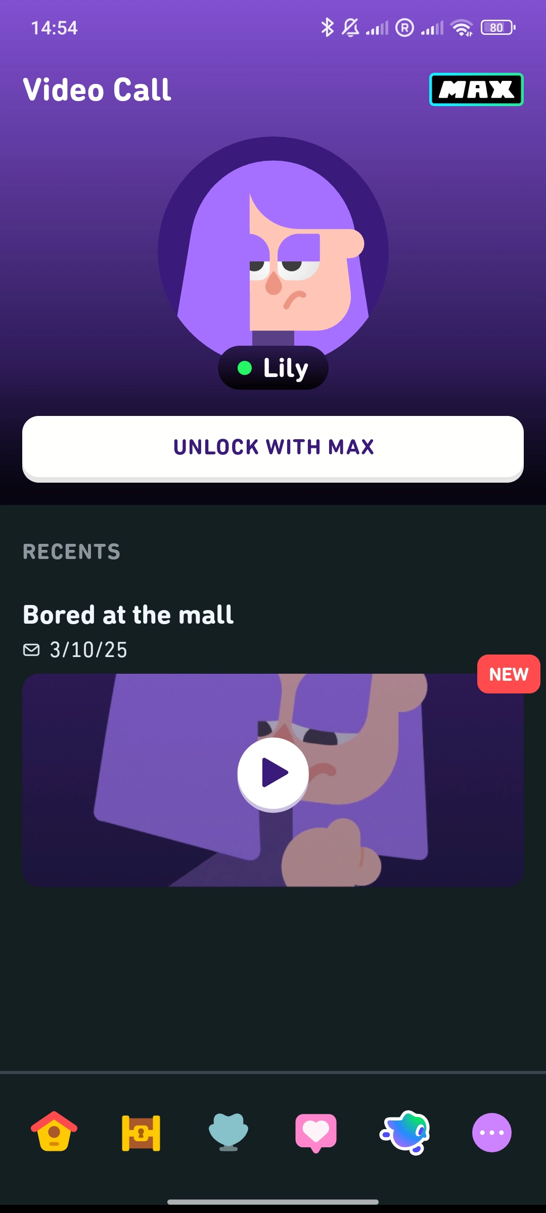 Duolingo Interface Video Call